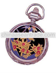 elegant lady gift alloy case quartz movt Open Face Pocket Watch