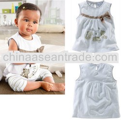 europe 2pcs casual BABY GIRL CLOTHINGS suits,infant's clothing suit