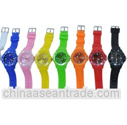 fashion silicon watch, ready stock available 12 colors watch phone