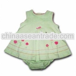 flower baby girl cotton clothing set,baby wear