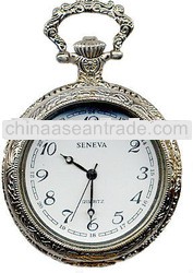 japan quartz movt pendant classic Stainless Steel Pocket Watch