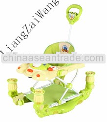 lovely shantou toys factory tricycle rolling baby walker with stopper/green/blue/orange/pink /Model: