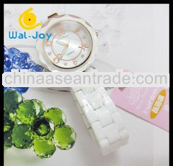 lovely style pink flower face girls ceramic watch (SW-987)