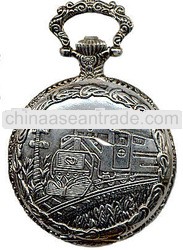 pocket antique design silver alloy case Quartz Watch Pendant