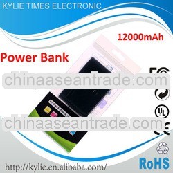 12000mah high capacity backup battery charger for Samsung for Iphone for Blackberry baked porcelain 