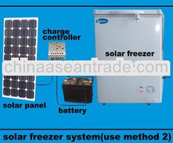 12V/24V DC compressor solar chest freezer refrigerator /solid door chest freezer-13