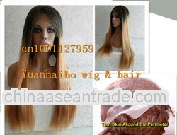 2013 New Style 20" #1B#613 Silky Straight, Ombre Two Tone, 5a Chinese virgin hair thin skin per