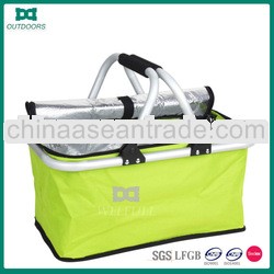 2013 New style high quality wine foldable cooler bag with metal handle