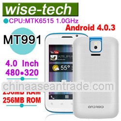 2013 cheap mobile phone MT991 4.0 Inch Capacitive Touch Screen android phone