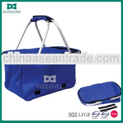 2013 collapsible picnic basket with two handle