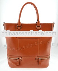 2013 fashion ladies red leather handbag, bucket bag