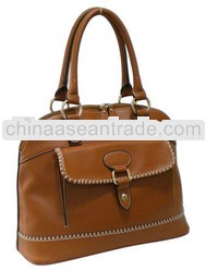 2013 fashion trend: PU lady handbag with double zipper, amazing stiching decoration