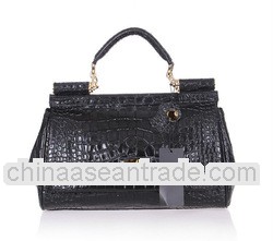 2013 genuine leather fashion designer handbag with crocodile pattern for sexy women