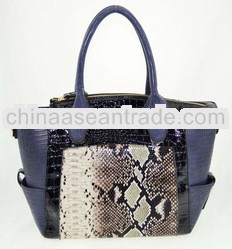 2013 hot sell high quality fashion lady hand bag with snake pattern