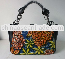 2014 Hot African Wax Printed Fabric Fashion Tote Bag