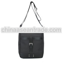 2014 Trendy Style Long Adjustable Strap Genuine Leather and Nylon Waterproof Messenger Bags Men