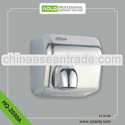 2300W Newest high speed automatic sensor 304 stainless steel hand dryer water slpash proof for durab