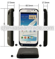4800mAh External Backup Battery Cover Case With Holder for samsung galaxy note 2 N7100