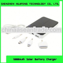 5000mAh Dual USB solar power universal mobile phone charger for iPhone/Samsung/HTC etc