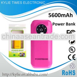 5600mah beautiful power bank for samsung galaxy t989 i9100 i9000 paypal accept made in China