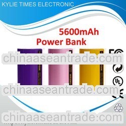 5600mah large capacity powerful power bank for iphone 5 samsung galaxy s 1 year guaranty