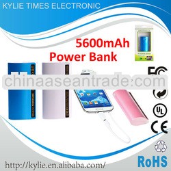 5600mah portable power bank universal for iphone 5 i5 i4s blackberry z10 paypal accept