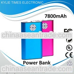 7800mah portable journey hot gift power bank for iphone 5 i5