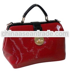 Beautiful and fashion patent leather handbag for young ladies