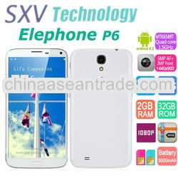 Big 6.3'' Elephone P6 Android 4.2 MTK6589T Quad Core 16GB 32GB ROM 8.0MP Dual Camera GPS Blu