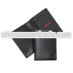 Black Bifold PU Leather Card Case
