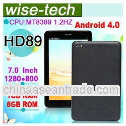 Cheap 2013 7 Inch HD89 phone 1GB RAM 8GB ROM MT8389 Dual Core Android smart phone