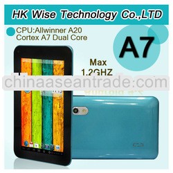 China new cheap 7'' AllWinner A20 tablet A7 tablet pc Android 4.2 with HDMI