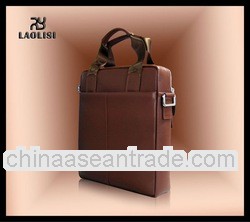 China wholesale manufacturer men's brand leather bag 100% leather handbag men good business bags