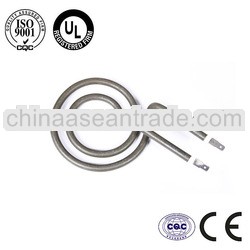 Coil electric tubular heater for pot