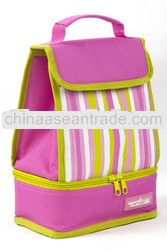 Dual compartment Lunch Cooler Bag With Shoulder Strap And Carrying Handle