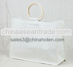 Eco-friendly cane handled jute shopping bag