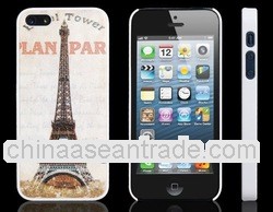 Eiffel Tower Painting Skinning Plastic Case for iPhone 5 /5s