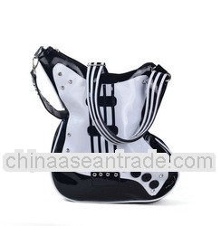 Fashion and latest design lady purse PU leather handbag guangzhou
