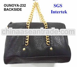 Fashion handbag PU tote chain bags for women