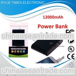 For Samsung for Iphone for Blackberry baked porcelain power bank external battery pack 12000mah back