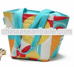 Foreign order making ,circle print style shoulder hand bag beach tote bag