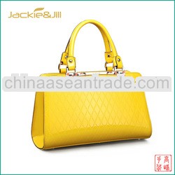 GF-B254 2013 Stylish Colorful Paint Leather Series Dual-use Bag Yellow for Ladies