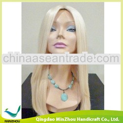 Grade 5A Long Blonde Brazilian Human Hair Full Lace Wig