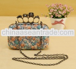 HOT New Year Blouse Skull Artificial Diamond Clutch Bolso Bolsas Shoulder Bag