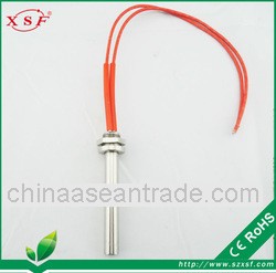 High density MgO heating element cartridge heater with screw