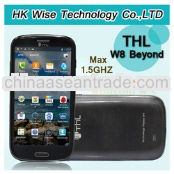 In stock 5'' FHD thl w8 quad core 1.5GHz mtk6589t mobile phone 1GB ram 16GB rom