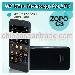 Instock ZOPO C3 MTK6589T FHD android 4.2 mobile phone quad core 1.5GHz 1GB ram 16GB rom dual sim