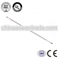 Lined finned electric heating element for heat exchanger heat insulation