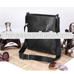 Made Your Own Design Smooth 100% Real Leather Zipper Closer Shoulder Bags for Men