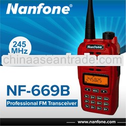 Nanfone 5W 245MHz Frequency Large LCD Screen Professional FM Transceiver